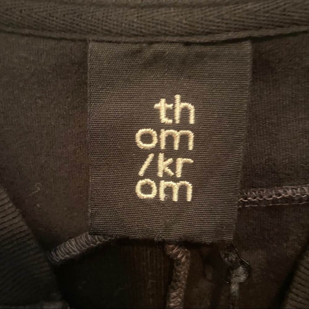 NWT THOM KROM Mesh Panel Black Bomber Jacket Large - Picture 8 of 12